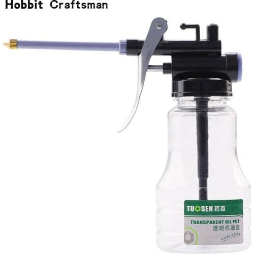 Car oiler for greasing Transparent Oil Can Lubrication High Pressure Pump Oiler 250ml Lubricating Oil Plastic Machine grease gun