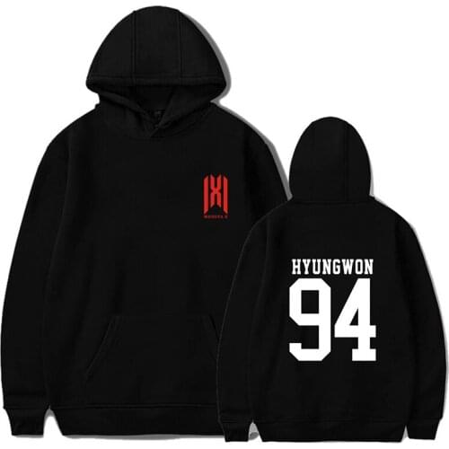 Monsta X Album World Tour MonstaX Print Long Sleeve Hooded Sweatshirt Itself Kpop Hoody Oversize Pullovers Hoodies PG038