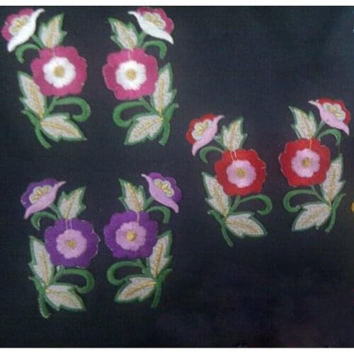 20 pieces 5.3CM*10CM Rose ironing sticker down jacket cloth Computerized embroidered patch stickers wholesale