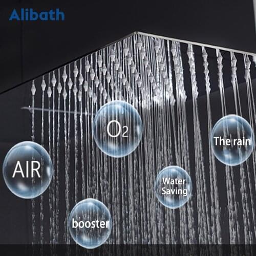 Multiple Sizes Options Retail Polished Chrome Finish Bathroom Square Rain Shower Head Wall Mounted Sprayer