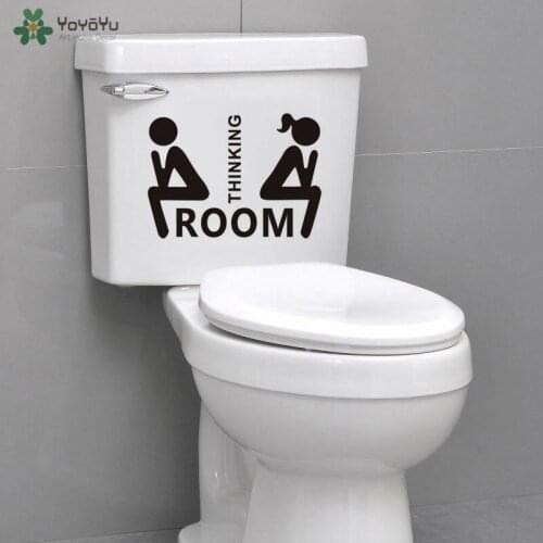 YOYOYU Wall Decal Thinking Room DIY Vinyl Wall Sticker Bathroom Toilet WC Decor Removable Art Decal Furniture Stickers QQ294