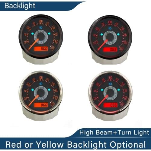 85mm Universal GPS Speedometer 0-200km/h 0-150MPH for Car Motorcycle Total Mileage Adjustable 9-32V with Backlight