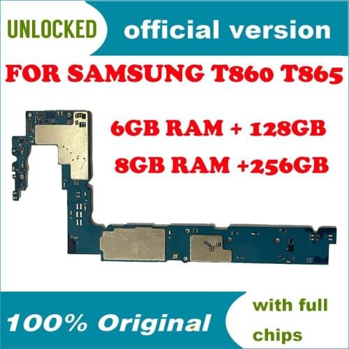Original Unlocked for Samsung Galaxy Tab S6 T860 T865 Motherboard Mainboard with full chips logic board full tested good working