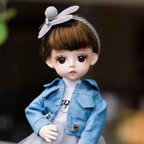 Origina 1/6 BJD Doll 30CM Joints Dolls With Full Outfits Clothes Set Wig Makeup Handmade Beauty Birthday Toy Gifts For Girls
