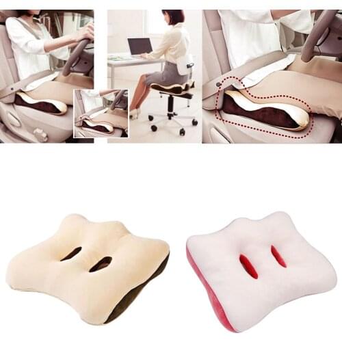 Fityle Memory Foam Seat Cushion Back Tailbone Sciatica Relief Support Posture Cushion for Home Office, Non-pain for Long Sitting