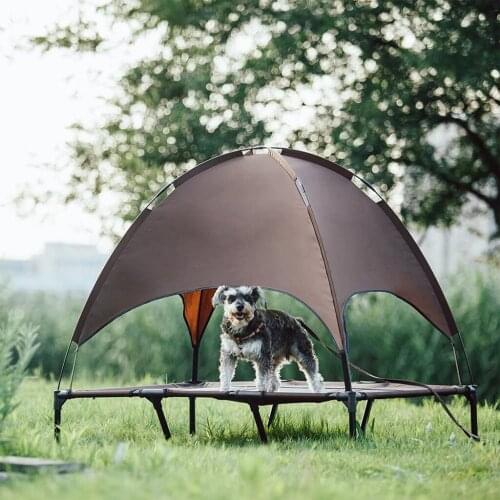 Elevated Pet Bed with Canopy Portable Lightweight Camping Small Medium Dog
