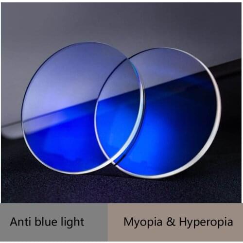 Prescription Lens Anti Blue Light Blocking 1.56 1.61 1.67 Resin Aspheric Glasses Lenses Myopia Hyperopia Presbyopia Optical