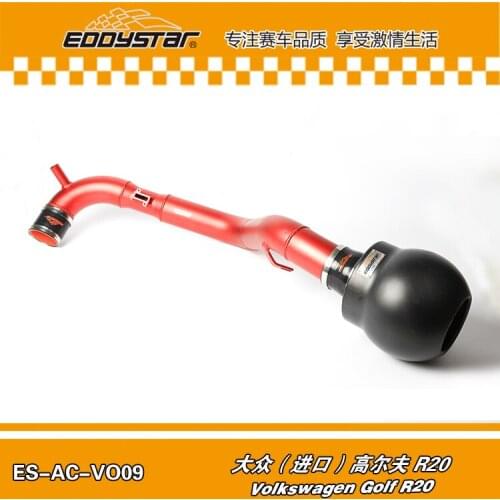 RACING AIR INTAKE SYSTEM High Flow Carbon fiber air intake Filter SYSTEM with Silicone & Clamps for Volkswagen Golf R20