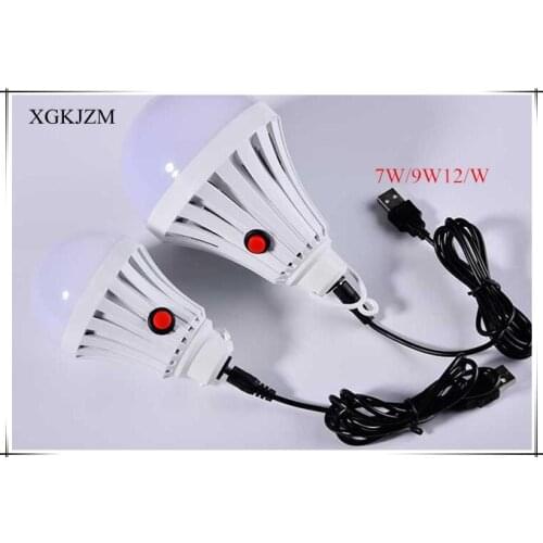 USB Rechargeable Lamp LED Emergency Light 7W / 9W / 12W Portable Light Field Camping Light + USB Cable Free Shipping