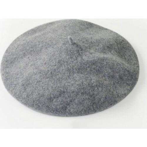 Hot Fashion Solid Color Warm Wool Winter Women Girl Beret French Artist Beanie Hat Cap For Female Chistmas Fashion Accessory