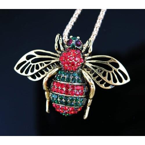TianBo Beautiful Rhinestone Long Butterfly Moth Necklaces Pendant Necklace Sweater chain For Women Necklace Pendants Jewelry