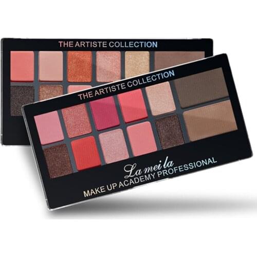 High Quality 12 Colors Makeup Eyeshadow Palette Matte Glittler Pearl Shadow in One Palette Eyebrow Makeup Set for Beauty eyes