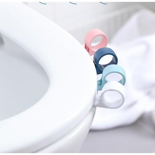 1PC Portable WC Toilet Cover Lifting Device Avoid Touching Anti-dirty Lid Handle Bathroom Cartoon Snail Toilet Seat Lifters