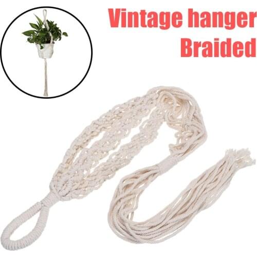 78cm Pot Holder Macrame Plant Hanger Hanging Basket Jute Rope Braided Craft for Garde Decor
