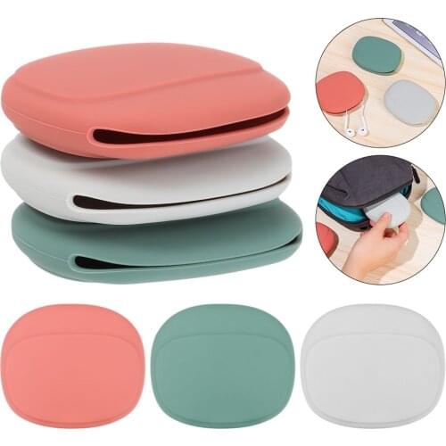 Waterproof Silicone Storage Box Cute Wallet Headphone Storage Box Data Cable Organizing Bag Storage Containers Accessories