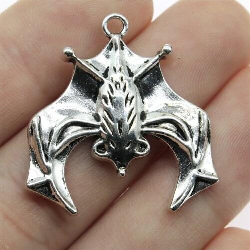 10pcs 20x17mm Hang Upside Down Bat Charms Pendant 2 Colors Antique Silver Color Antique Bronze Plated Alloy Charms