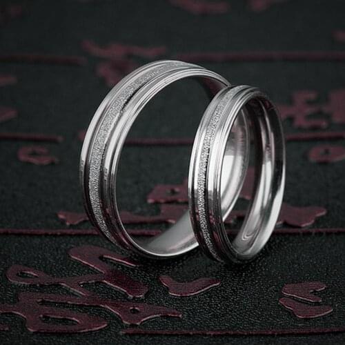 2020 Fashion Simple Couple Ring Woman Scrub Ring Wedding Bridal Jewelry Valentines Day Gift Mens Jewelry