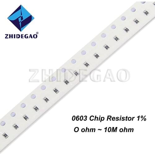 300pcs 0603 SMD 1/10W chip resistor Accuracy 1% 0 ohm ~ 10M 0R 1K 4.7K 4K7 10K 100K 1 10 100 220 330 ohm 0R 1R 10R 100R 330R