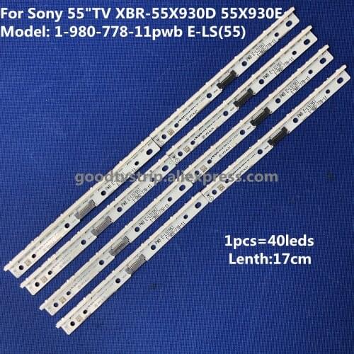 4pieces/lotLED Backlight strip 40 Lamp For So ny 55"TV XBR-55X930D 55X930E 1-980-778-11 pwb E-LS(55) 4-580-374-01 376