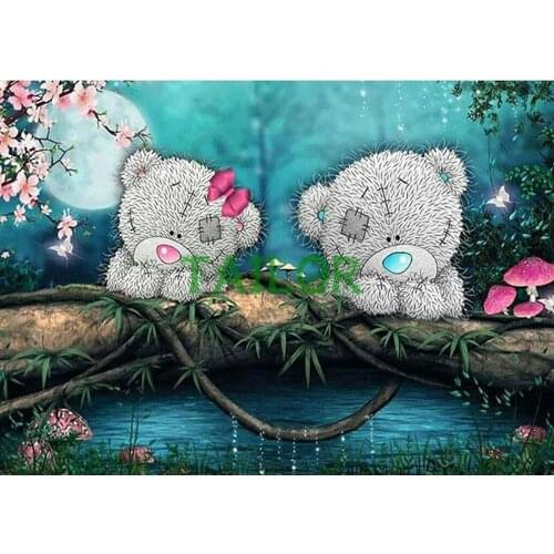 5D diamond painting Home Decor Gift Cuadros haft diamentowy Cross stitch kit set Full square tools animal Mosaic art Teddy bear