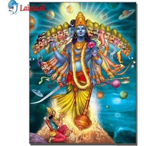 Lord Lakshmi 5D DIY Diamond Embroidery Hindu God Shiva Lord Icon Diamond Painting Cross Stitch Full Square Mosaic Rhinestone