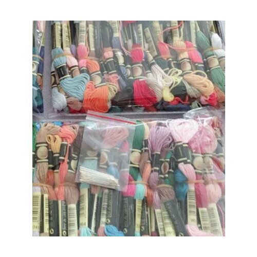 CXC similar dmc threads Total 70 Pieces Thread-Choose Any Colors-Cross Stitch Embroidery Thread Floss+100PCS NEEDLES Gift