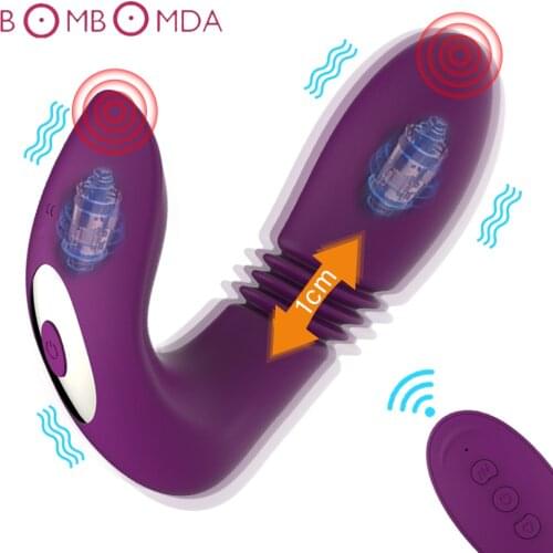 Telescopic Vibrating Weabable Dildo Vibrator Sex Toys For Women Vibrating Panties Clit Stimulator Wireless Remote Dlido Vibrator