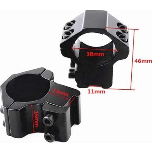 FIRECLUB 1Pair 30mm Rifle Scope Mount Ring Weaver 11mm Base Rail Air Rifle Hunting Dovetail Rail