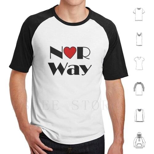 Norway Heart T Shirt Diy Big Size 100% Cotton Norway Heart Scandinavia I Love Norway Anita Sweeney Norge Norsk