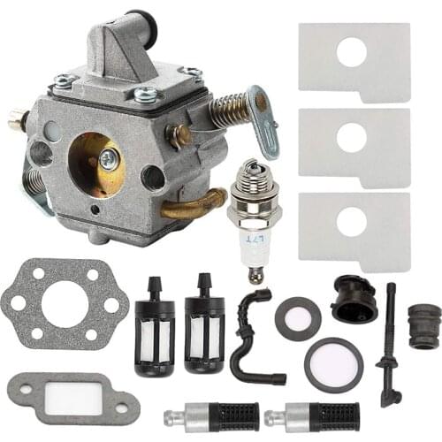 Carburetor with Air Filter Fuel Filter Spark Plug for Stihl MS180 MS170 017 018 Chainsaw Replace 1130 120 0603