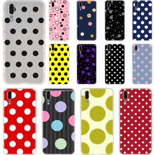 Creative Design Polka Dot Phone Case For Huawei P40 P9 P10 P20 P30 Lite Cases Pro P Smart 2019 Cover Soft Cover
