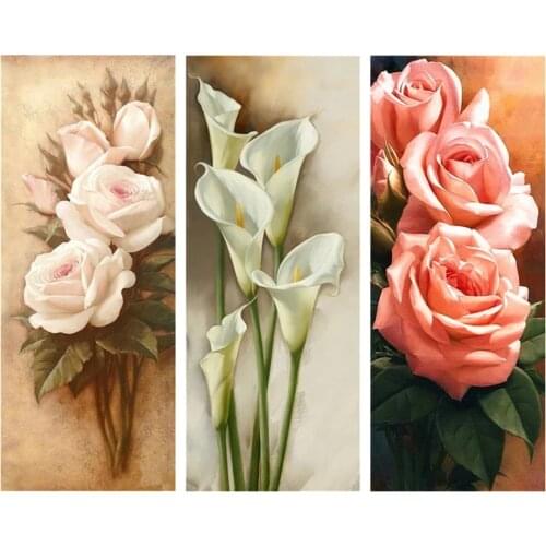 5D Diy Diamond Painting Flowers Cross Stitch Kit Full Drill Square Embroidery Mosaic Art Picture of Rhinestones Gift Deoration
