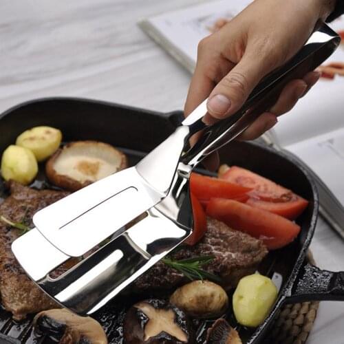 Stainless Steel Barbecue Clip BBQ Tongs Fried Shovel Multi Hot Food, Pizza Bread Meat Vegetable Clamp Kitchen Cooking Tools