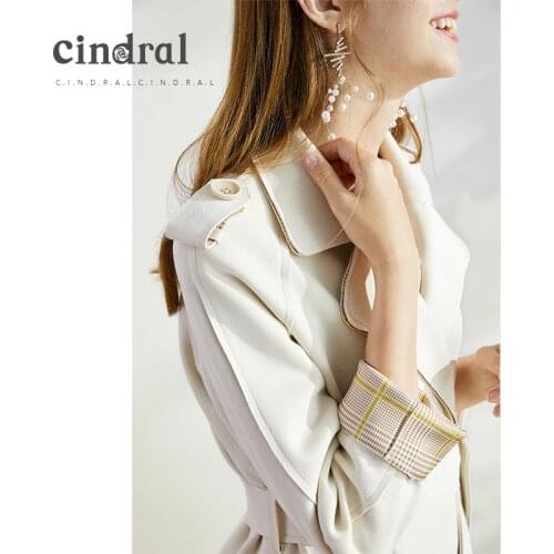 New Windbreaker in Spring of 2021 Womens Mid Long Velvet Jacket Korean Loose British Style