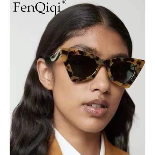 Fashion Cat Eye Glasses For Women Small Triangle Brand Designer Men Traving Outdoor Shades Sunglasses Unisex