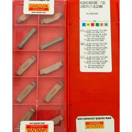 ORIGINAL 10PCS CARBIDE INSERT N123H2-0500-RM1125