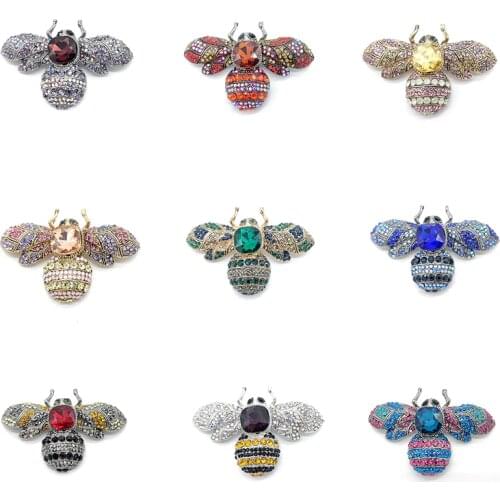 PD BROOCH 2021 New High-end Cute Level Full Zircon Small Bee Clothing Accessories In Stock Brooches For Gift