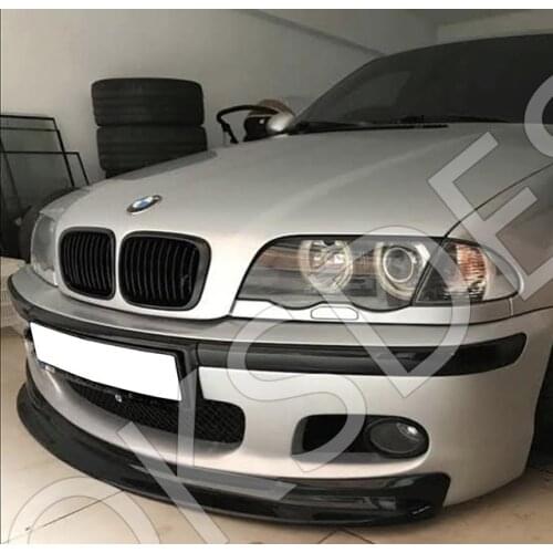 For BMW E46 Mtec 3 Series Front Bumper Lip Spoiler M Tech Bumper Splitter Chin Glos Black Splitter Diffuser Lip Body Kit Spoiler
