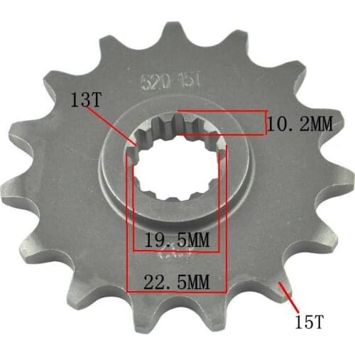 520 13T 14T 15T Motorcycle Front Sprocket for Suzuki LT250 DR250 RM250 RMX250 DR-Z250 GSF250 TSX250 DR350 DR-Z400 RGV250 SG350