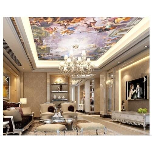Custom 3d photo wallpaper 3d ceiling wallpaper murals Heaven scenery european-style zenith ceiling 3d room wallpaper