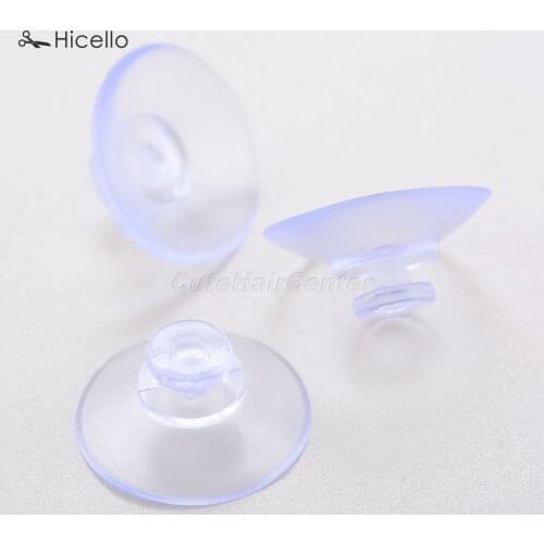 100PCS/lot Rubber Suckers 20mm Suction Cup with hole in mushroom head Wedding Car Bandwagon Decoration transparent easy use