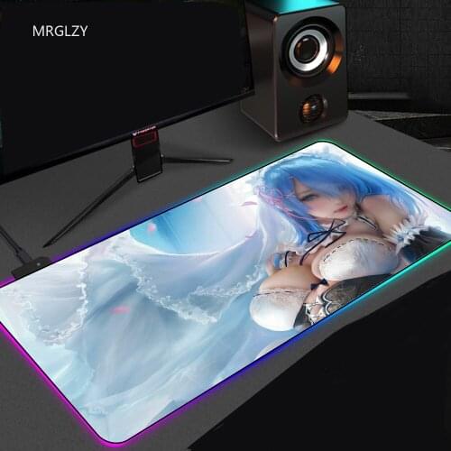 RGB Gaming Mouse Pad Computer Gamer Mousepad Large Game Rubber No-slip Mouse Mat Big Mause Pad PC Laptop Keyboard mouse pad rgb