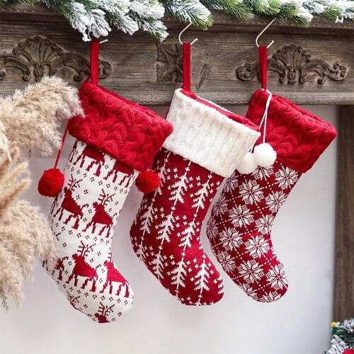 Christmas bag stock decorations Santa Claus little socks Christmas tree hanging Christmas stocking gift bag Christmas bag