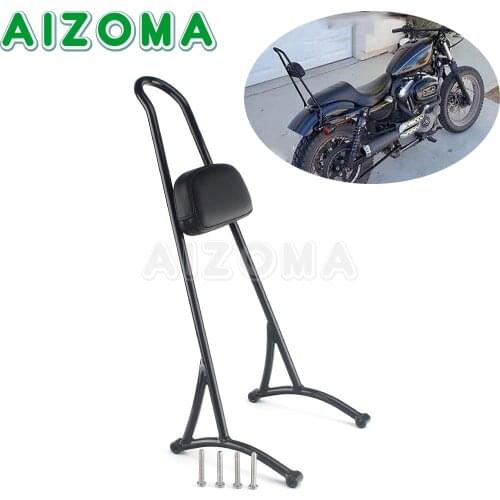 20'' Tall Motorcycle Rear Passenger Detachable Sissy Bar Backrest Black For Harley Sportster Custom XL Iron 1200 883 1996-2003