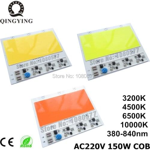 5pcs AC220V 150W COB DOB High Power LEDs For Outdoor Plant Grow Light Full Spectrum 380-840nm Floodlight Light Source