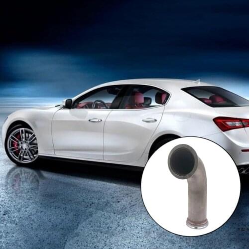 Universal 90 Degree T304 Stainless Steel Elbow Adapter Downpipe for 2.5"ID 3.2"OD Flange for Both Side Exhaust Systems