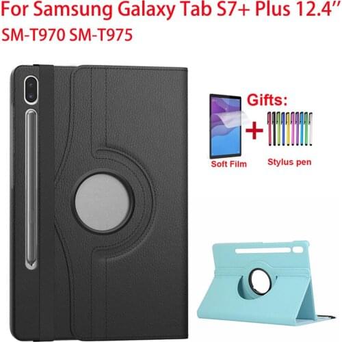 360 Degree Rotating Case For Samsung Galaxy Tab S7+ Plus 12.4'' 2020 SM-T970/T975/T976 S7 11 inch SM-T870 SM-T875 Tablet Cover