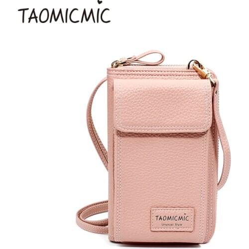 Womens Bag Women Cell Phone Bag Ladies Large Capacity Mobile Wallet Female Zipper Shoulder Crossbody Bag Phone Bag Coin Purse Ms
