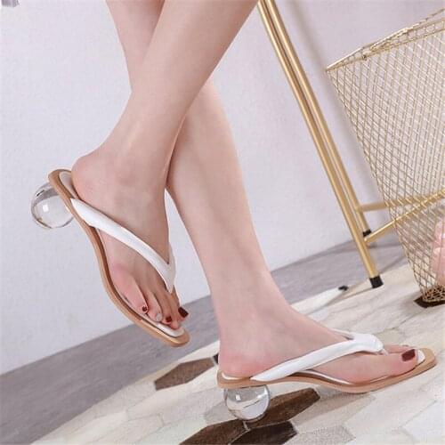 Strange Heel Women Flip Flops Fashion Beach Shoes Woman High Heel Sandals