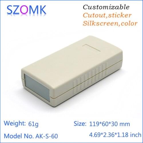 1 pc, 119*60*30mm plastic electronics project box diy enclosure junction box handheld remote controller electronic pcb enclosure